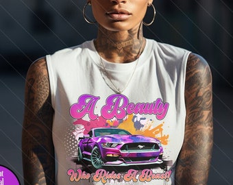 Digital Muscle Sports Car Iron on Transfer Tshirt Design | Shirt | PNG | Clipart | Cut File | Graphic Tee | Hip Hop | Urban | Colorful