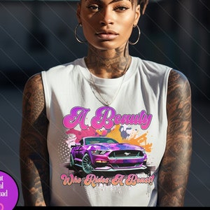 Digital Muscle Sports Car Iron on Transfer Tshirt Design | Shirt | PNG | Clipart | Cut File | Graphic Tee | Hip Hop | Urban | Colorful