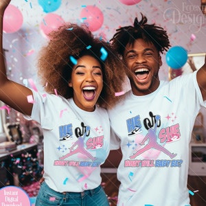 Gender Reveal Iron on Transfer Tshirt | Shirt | PNG | Sticker | Clipart | Baby Shower | Newborn Baby Boy Girl | Basketball 23 | Graphic Tee