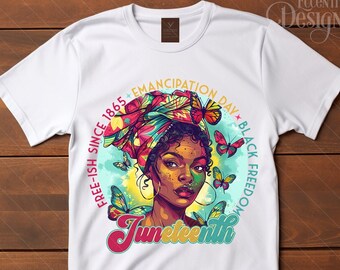 Digital Juneteenth Women Iron on Transfer Tshirt Design | Shirt Tee Clipart | African American | Clothing | Queen  PNG  Black History Month