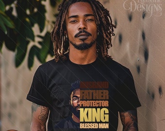 Father's Day Iron on Transfer Tshirt Designs | Shirt | PNG | Sticker | Label | Clipart | Cut File |  Graphic Tee Gift | Man | Blessed Man
