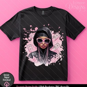 Digital Female Hustler Inspired Iron on Transfer Tshirt | Shirt | PNG | Clipart | Cut File | Hip Hop | Urban | Sneakerhead | Graphic Tee