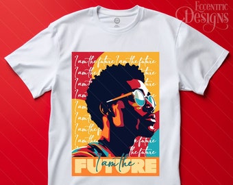 Digital Black History Month Man Iron on Transfer Tshirt Design | Shirt Tee Clipart | African American | Men Boy Clothing Abstract Art PNG