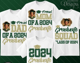 Family Graduation Iron on Transfer Tshirt Designs | Shirt | PNG | Clipart | Grad Party | Senior 2024 | Graphic Tee | Highschool | University