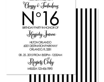 Coco Chanel Invite Etsy