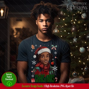 Digital Mr. Claus Christmas Iron on Transfer Tshirt | Shirt | PNG | Sticker | Label | Clipart Cut File | Graphic Tee | Teen Boy Man | Pajama
