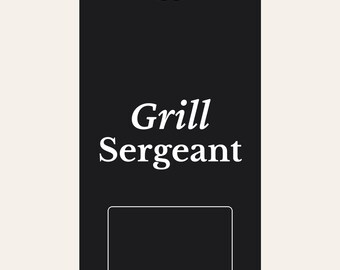 Grill Dad Apron - Grill Sergeant - Funny BBQ Fathers Day Gift for Him
