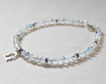 October Libra Zodiac Bracelet, Opal Swarovski, 50th October Birthday, October Gift For Mom, Mothers Day Gift For Wife, Libra Woman Jewelry