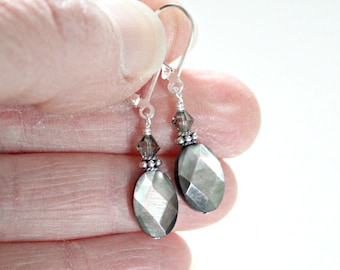 Mother of Pearl Silver Earrings, Mother's Day For Wife, 70th Birthday For Her,Nanny Gift, Mom Birthday,80th Birthday Gift,Mother in Law Gift
