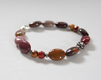 Mookaite Jasper Bracelet, Mothers Day Gift For Mother in Law, Gift for Daughter, Natural Stone, Gemstone Bracelet, Handcrafted Jewelry