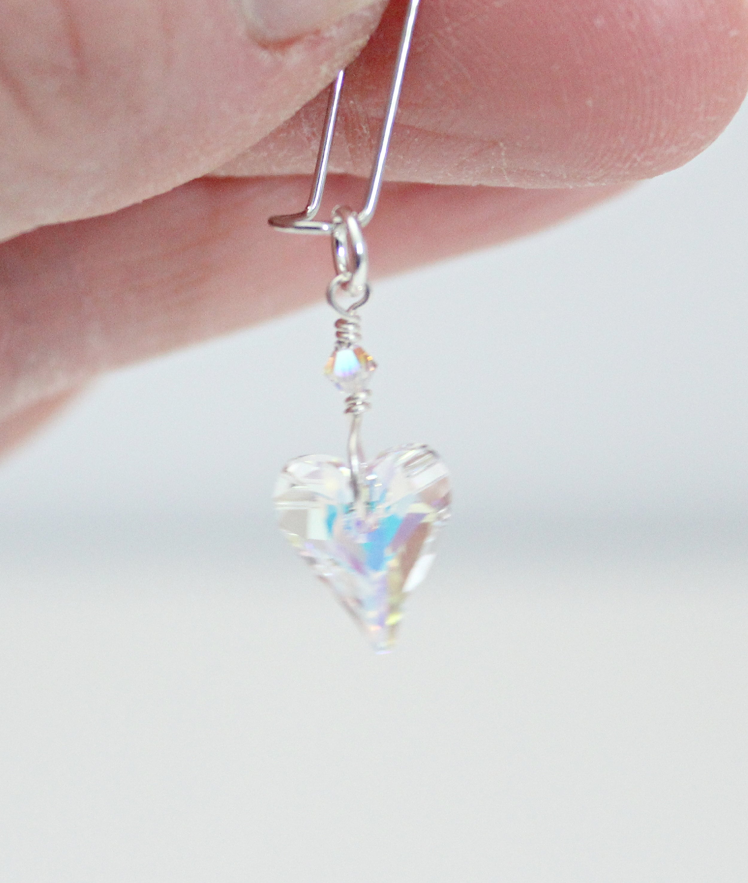Swarovski Crystal Heart Necklace Unique Heart Crystal Gifts - Etsy