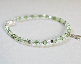 Leo August Birthstone Bracelet, Gifts For Leo Women, Peridot Swarovski Jewelry, Leo Birthday Gifts For Her, Leo Bracelet,Birthday Jewelry