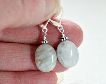 Aquamarine Natural Stone Earrings, Mom March Birthday Gift, Unique Birthday Gifts For Her, March Birthstone,Grandma Gift, Nana,Mother in Law