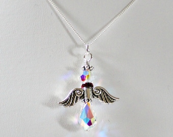 Engelenketting Swarovski-kristal: vakantiehanger, kerstcadeau voor haar