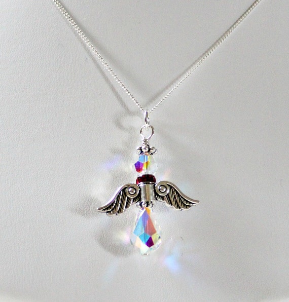 Swarovski angel necklace outlet