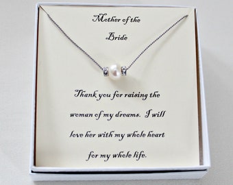 Mutter der Braut Geschenk vom Bräutigam, eine Perlenkette, meistverkaufte Artikel handgefertigt, Mutter des Bräutigams Geschenk von der Braut, Mutter des Bräutigams Geschenk