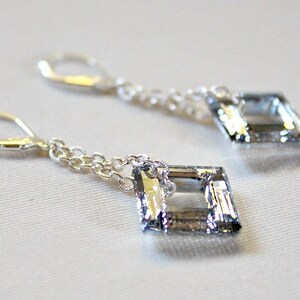 Swarovski Crystal Square Earrings 50th 