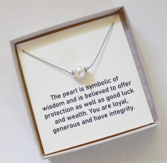 Simple Pearl Necklace Handcrafted Mothers Day From Son Wife