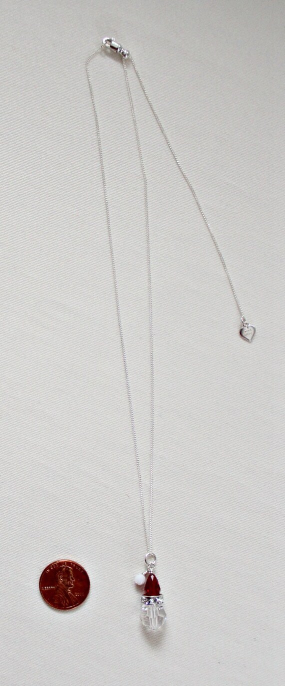 Collana Di Natale Con Ciondolo Albero Di Natale In Cristallo, Gioiello Festivo Donna E Ragazza, Regalo Natalizio - 3