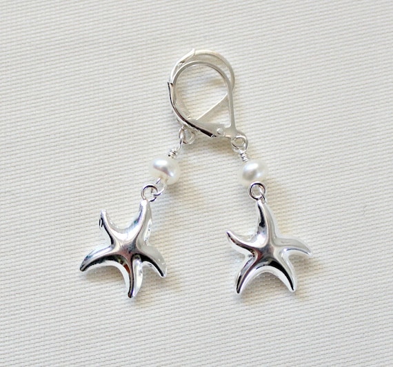 Boucles D'oreilles étoile De Mer En Argent Sterling - Clous - Neuf Avec étiquettes - Fabriqué En France