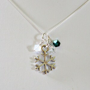Weihnachtsgeschenk für Mitarbeiter, Einzigartiges Winter-Geburtstagsgeschenk, Silber Schneeflocke-Halskette, Weihnachtsgeschenk für Schwiegertochter, Schneeflocke-Anhänger