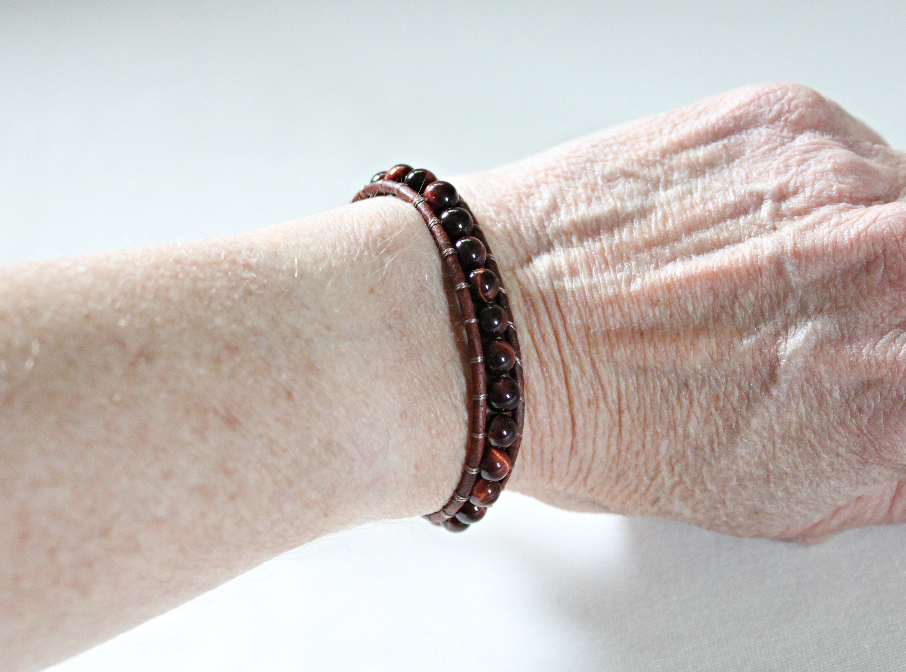 YELUWA Bracciale Per Mio Figlio, Braccialetto In Pelle Intrecciata - 6