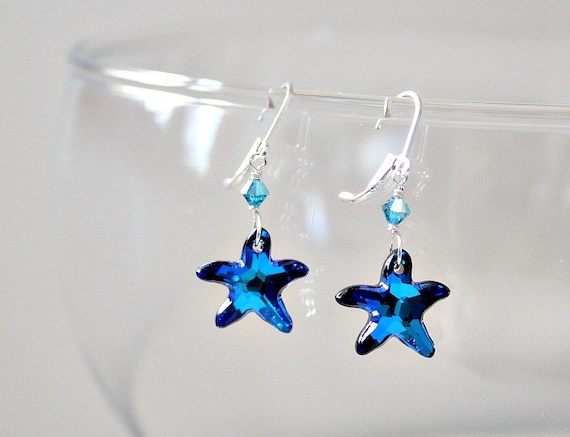 Navy blue deals prom earrings