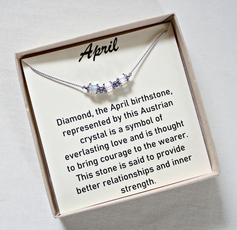 April Birthstone Necklace Teen Girl Gifts Unique Birthday Etsy