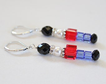 Nutcracker Earrings, Christmas Gift For Teen Girl, Swarovski Crystal, Stocking Stuffers, Toy Soldier, Holiday Earrings, Christmas Jewelry