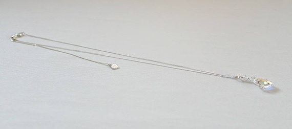 Collana Argento 925 Con Ciondolo Cuore Blu In Cristallo Austriaco, 45 Cm, Crystal Elegance