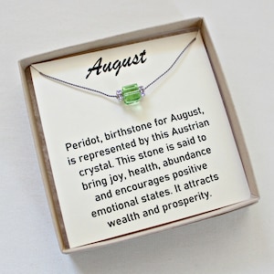 August Birthstone Necklace, Choker Necklaces For Women, Unique Birthday Gifts For Girls, August Birthstone Jewelry,Peridot Necklace For Girl