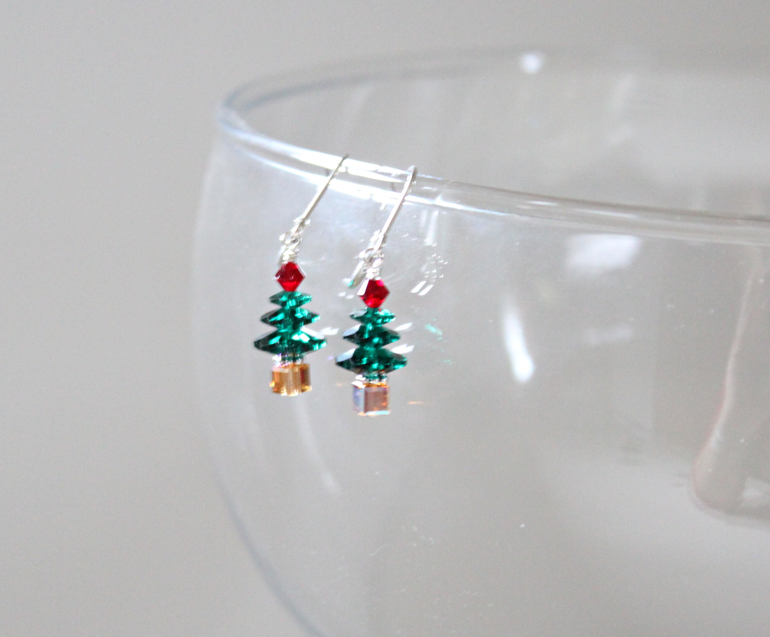Orecchini Lunghi A Forma Di Albero Di Natale Con Strass E Cristallo - Vintage, Colore Oro, Gioielli Donna Per Feste E Matrimoni - 2