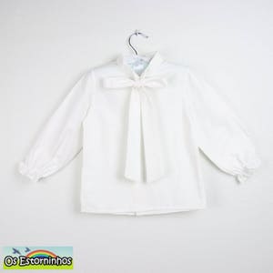 Cotton Soft and warm bow Girls Blouse Available in Various colors zdjęcie 4