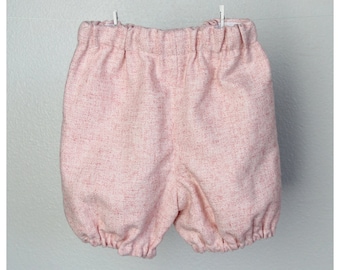 Baby-Pumphose: Wollmischung Rosa Shorts - Weiches Baumwollfutter