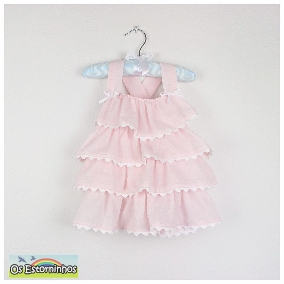 Pink Swiss Dots Mini Long Sleeve Dress