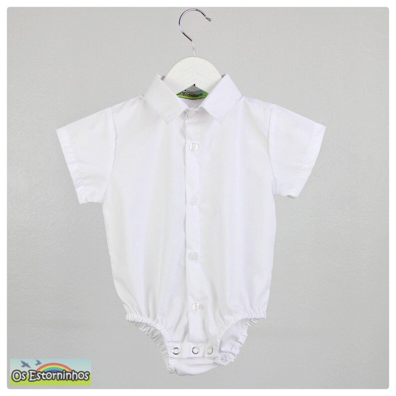 Baby Boy Shirt Bodysuit Boys Short Sleeve White Shirt Etsy