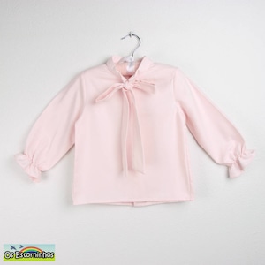 Cotton Soft and warm bow Girls Blouse Available in Various colors zdjęcie 1