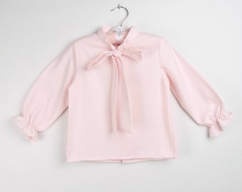Cotton Soft and warm bow Girls Blouse - Available in Various colors
