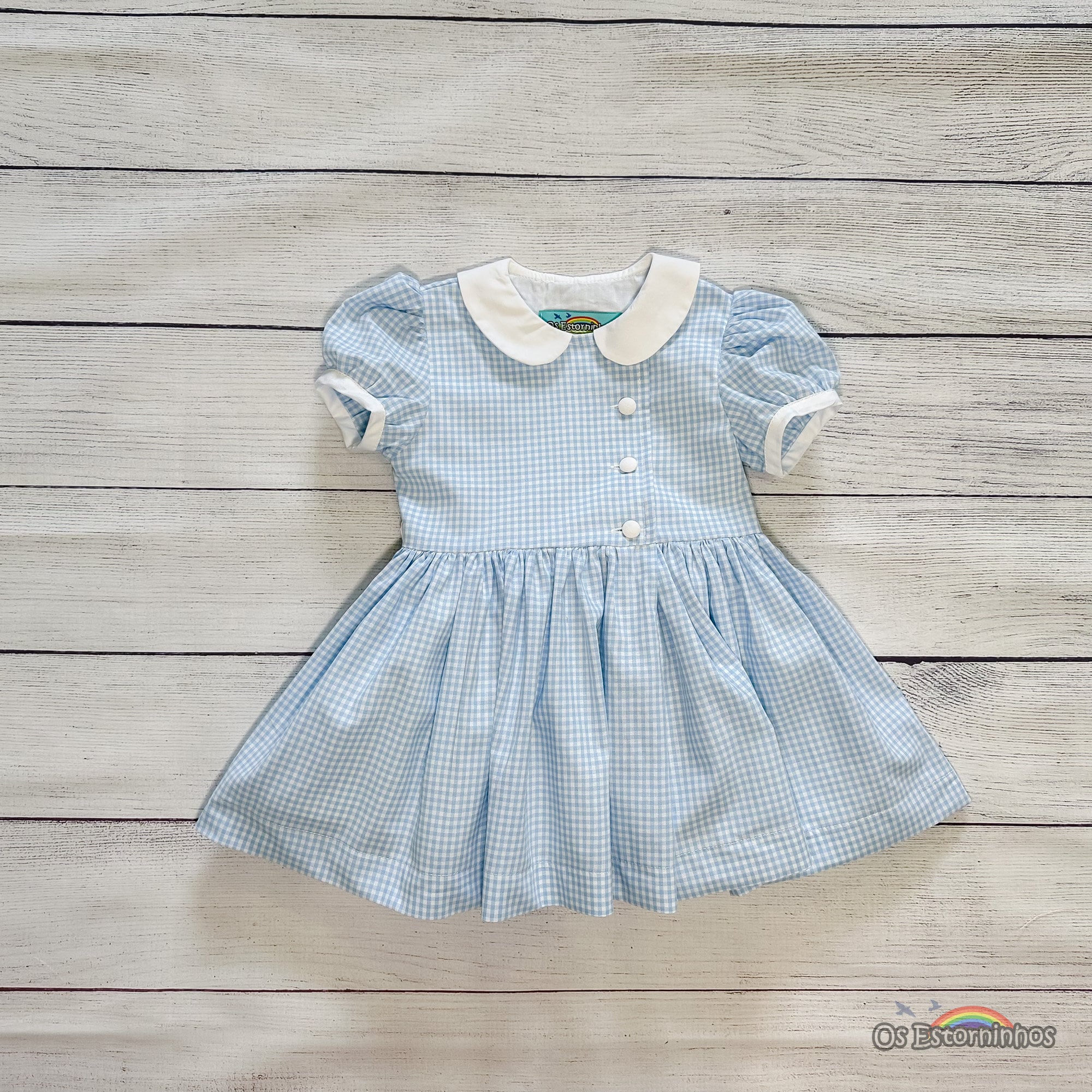 sachin and babi light blue dress Girls Blue Gingham School Dresses main image 1