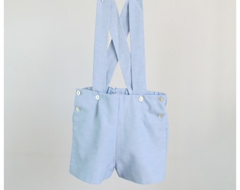 Boys Shorts - Short en coton mélangé Oxford avec bretelles - différentes couleurs disponibles