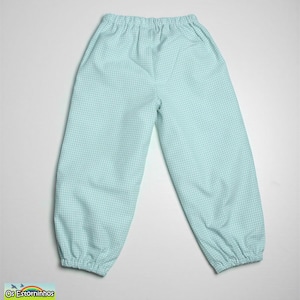 Bubble Pants, Mint Green Gingham Bloomers, Elastic Waist & Legs | Cotton Blend, Lined | Baby Sizes