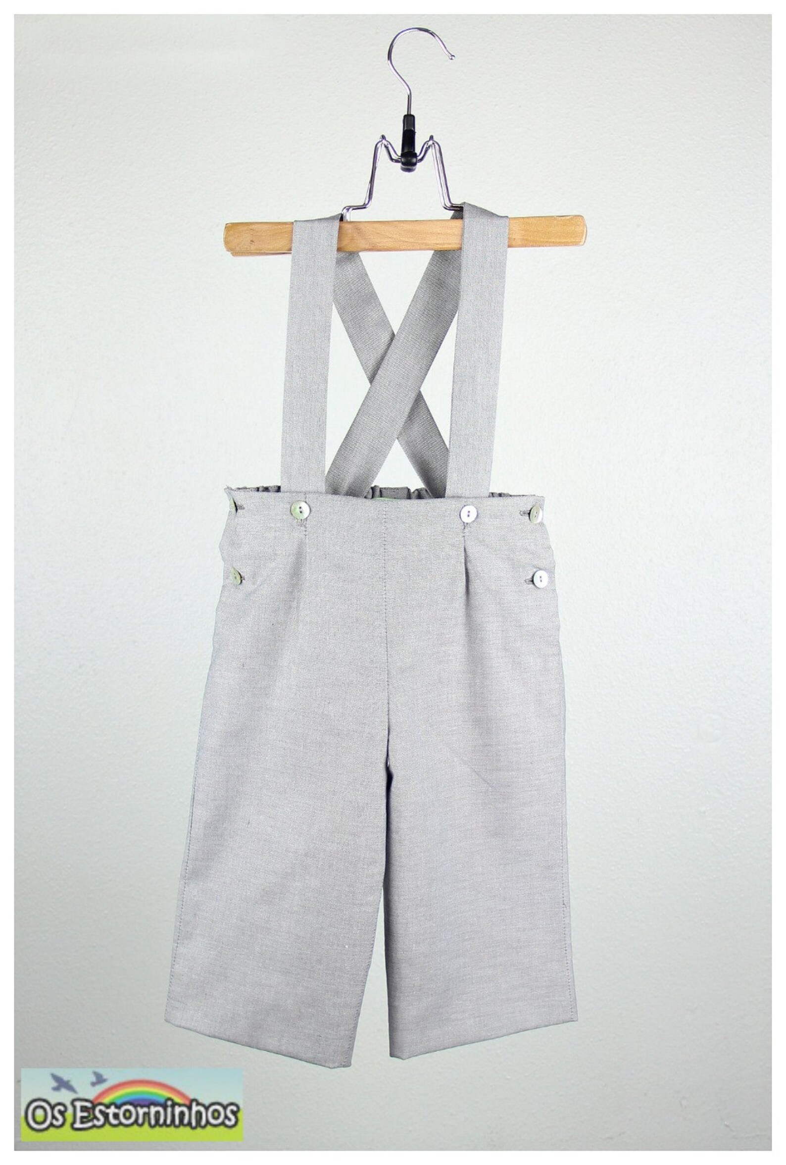 Baby Boy Pants Overalls Beige Light Oxford Cotton Blend Etsy