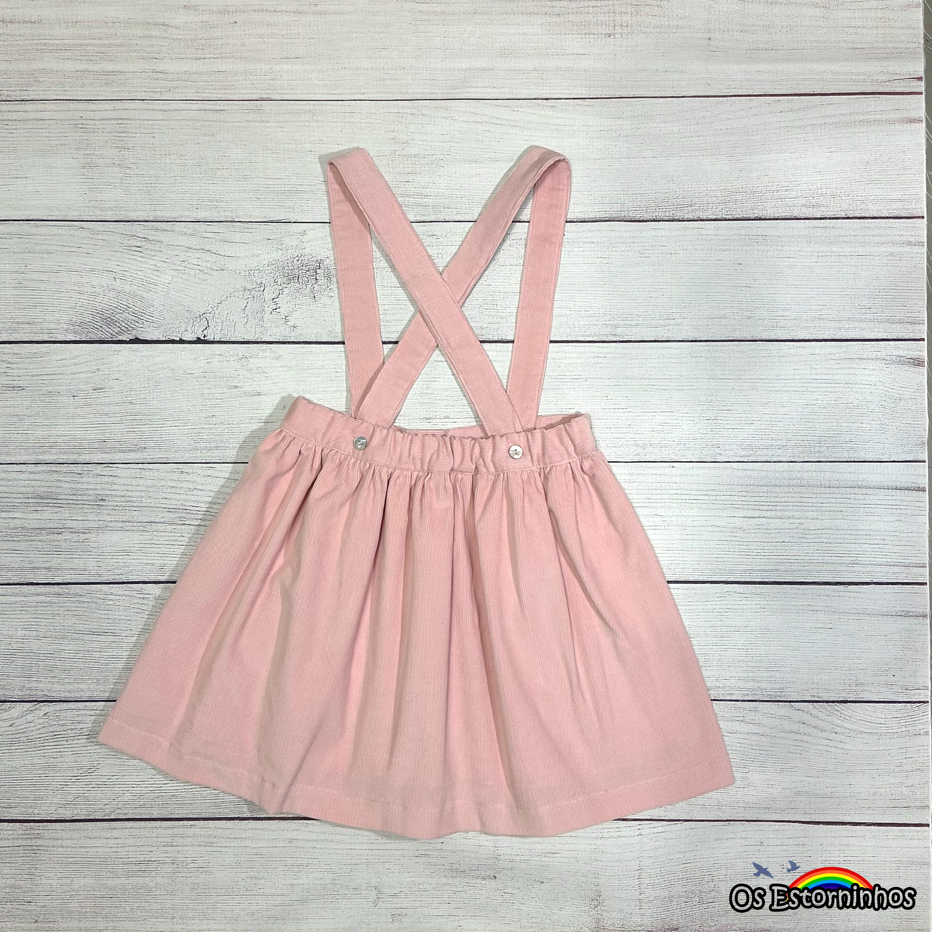 Pink Overalls HIHA Girls' Corduroy Overall Dress Set Adjustable