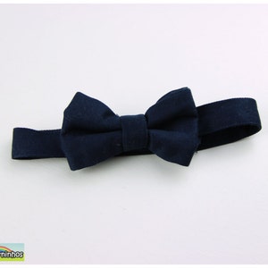 Navy blue twill bow tie - More colors available