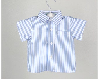 Striped Short Sleeve  Shirt -  Other colors available