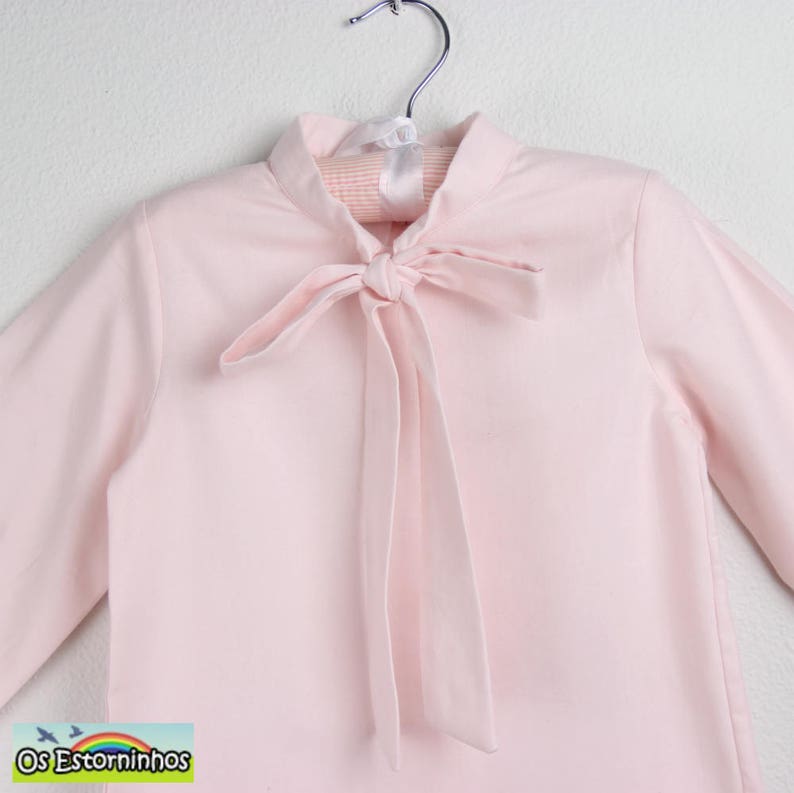 Cotton Soft and warm bow Girls Blouse Available in Various colors zdjęcie 2