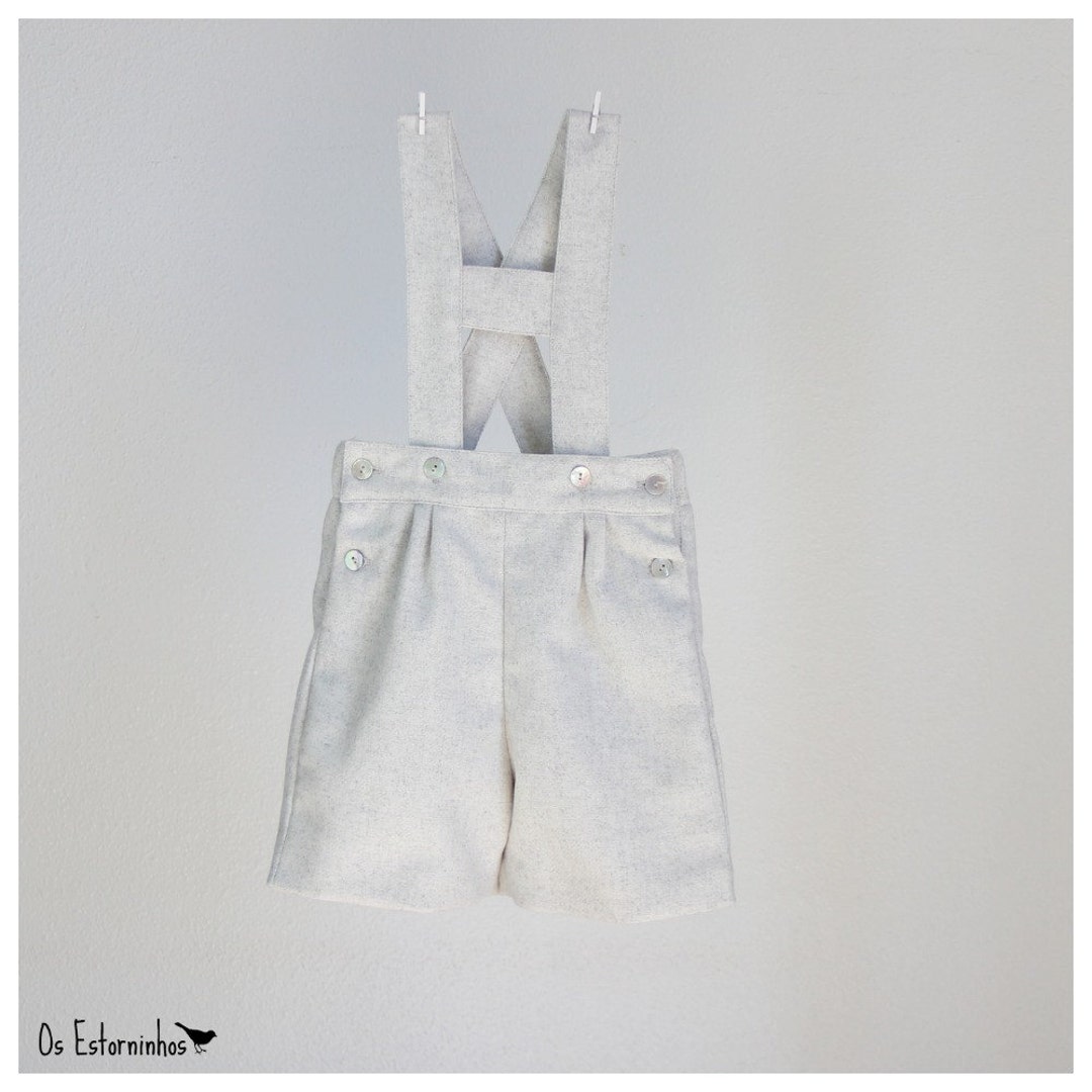 Buy Boys Wool Blend Shorts With H-bar Suspenders Online in India