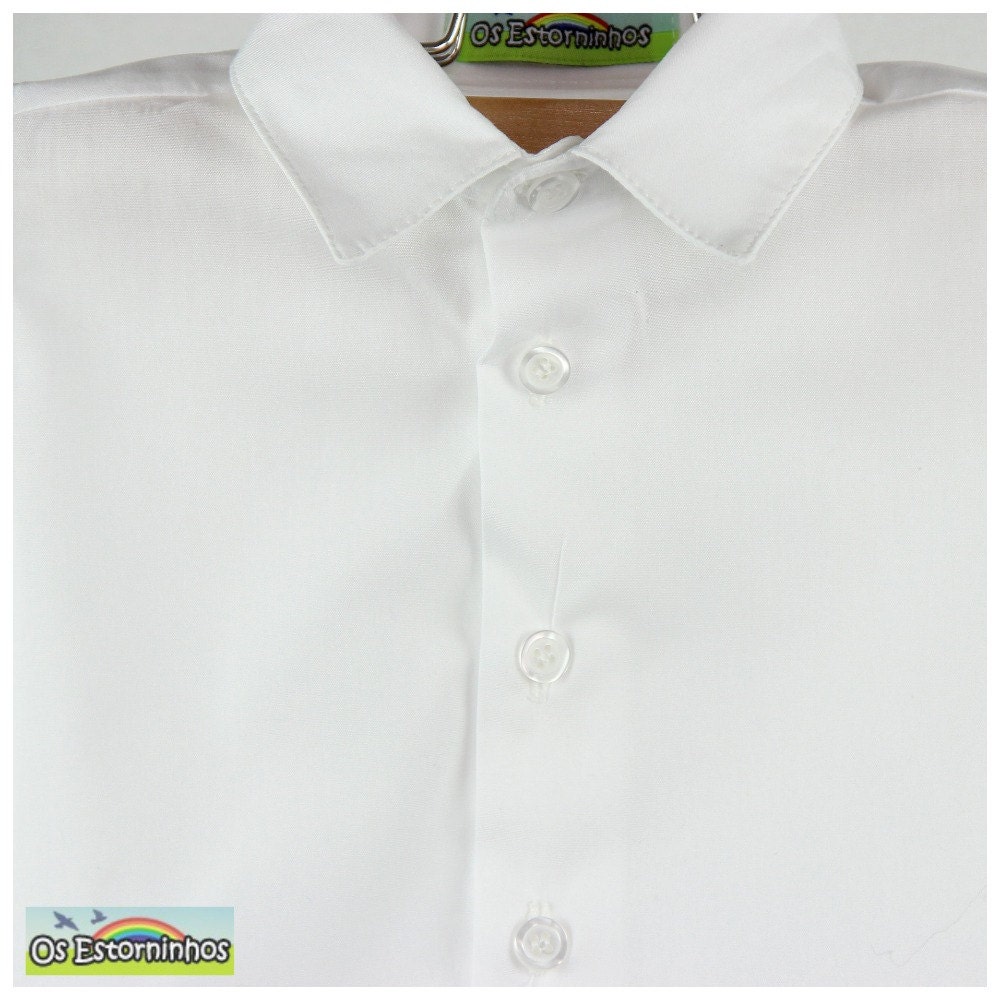 Baby Boy Shirt Boys Short Sleeve Cotton White Shirt - Etsy