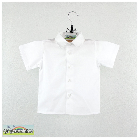 Baby boy short sleeve white button down sales