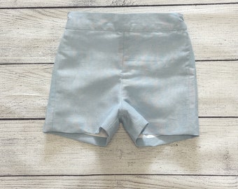 Children linen blend shorts